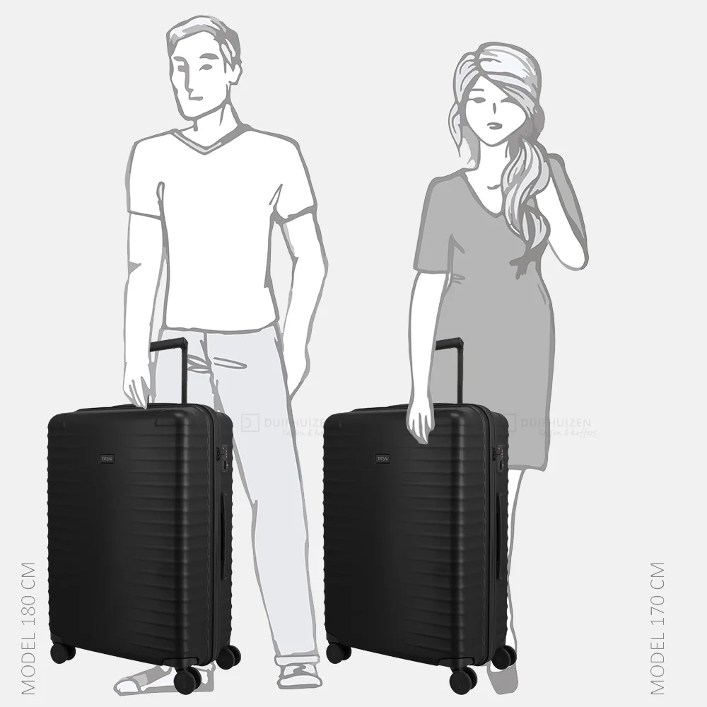 Titan Upgrade reiskoffer nightshade 75 cm black bij Duifhuizen