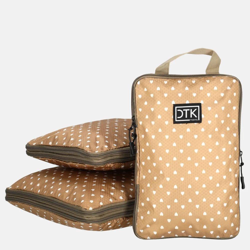 Duifhuizen packing cubes set compressie taupe bij Duifhuizen