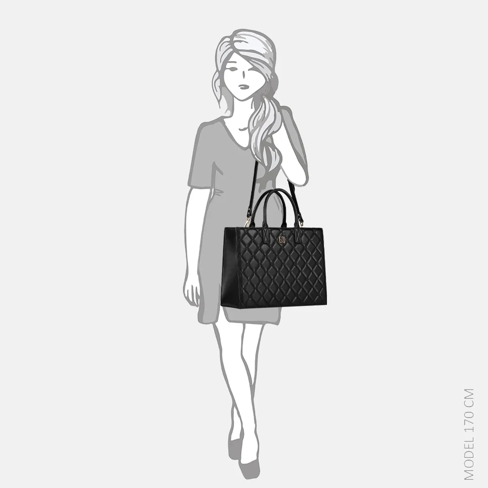 Nikkie Mayda diamand shopper black bij Duifhuizen