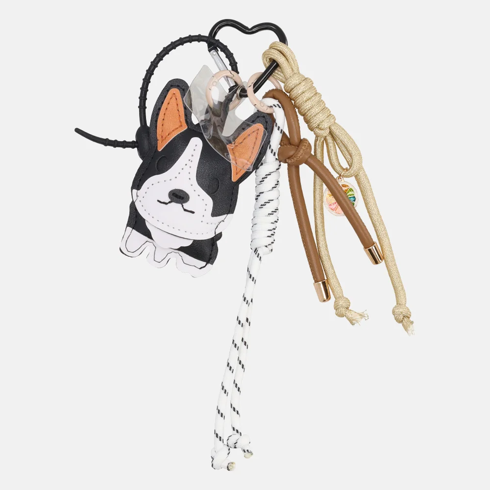 Charm London bag charm/tassenhanger zwart