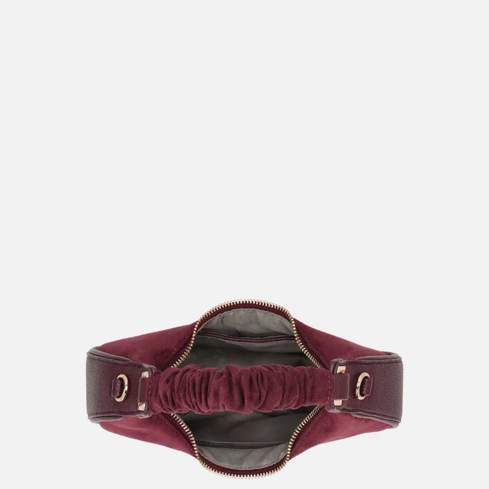 Firenze Suedine handtas burgundy bij Duifhuizen