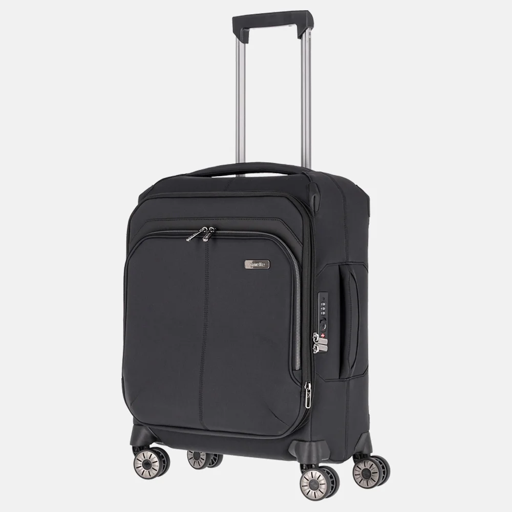 Travelite Priima handbagage koffer 55 cm black bij Duifhuizen