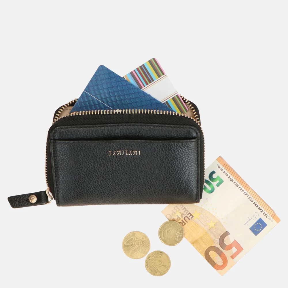 Loulou Essentiels Emilie portemonnee S black bij Duifhuizen