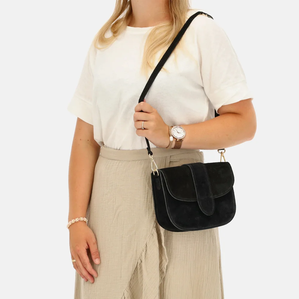 Charm London crossbody tas zwart bij Duifhuizen