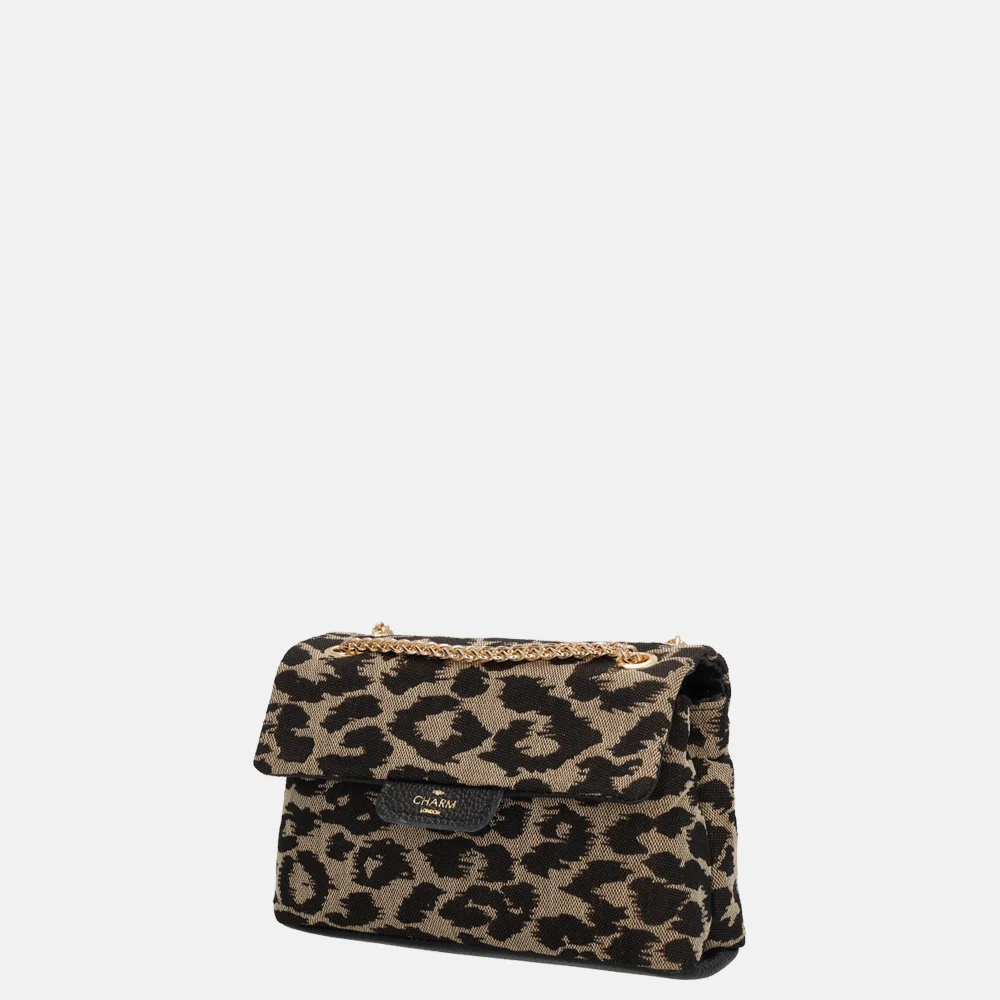 Charm London schoudertas panterpint bij Duifhuizen