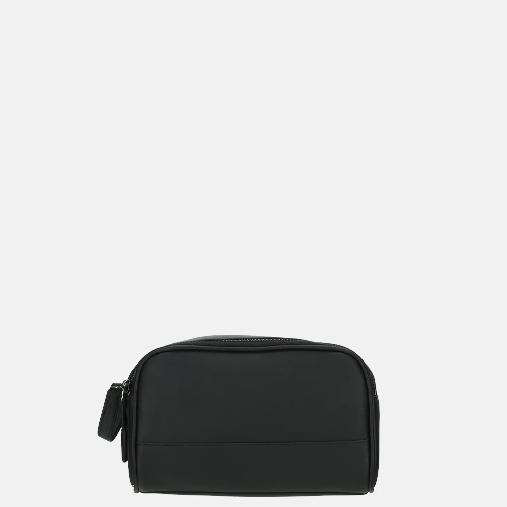 Tommy Hilfiger Woven wash bag toilettas black bij Duifhuizen