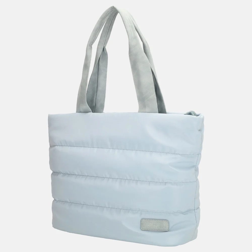 Zebra Trends Elske puffy handtas M lichtblauw bij Duifhuizen