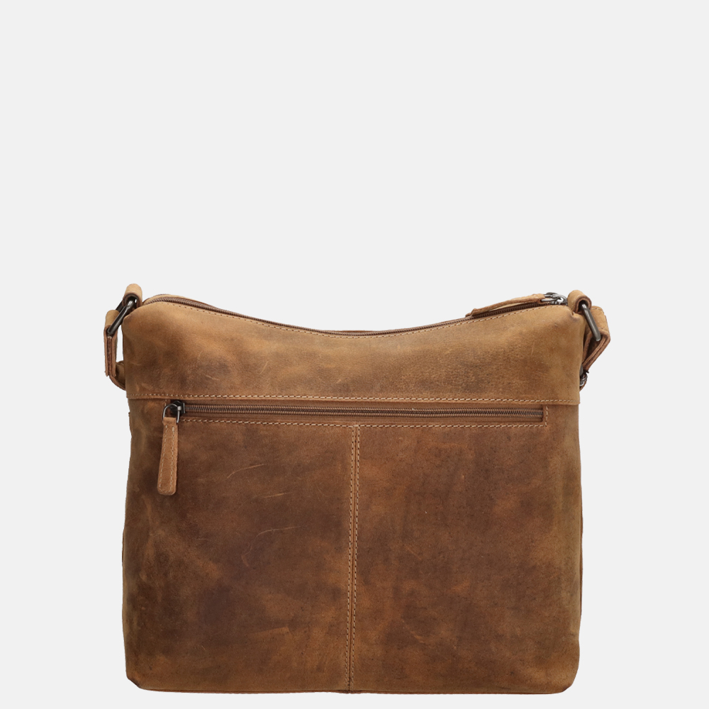 Hide & Stitches schoudertas brown bij Duifhuizen
