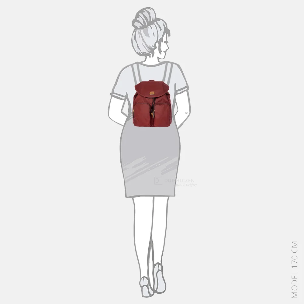 Bric's Piccolo City rugzak bordeaux bij Duifhuizen