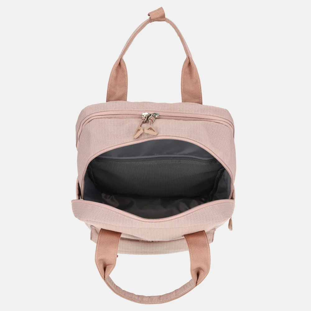 Enrico Benetti Luzern rugzak 2 vaks 17 inch roze bij Duifhuizen