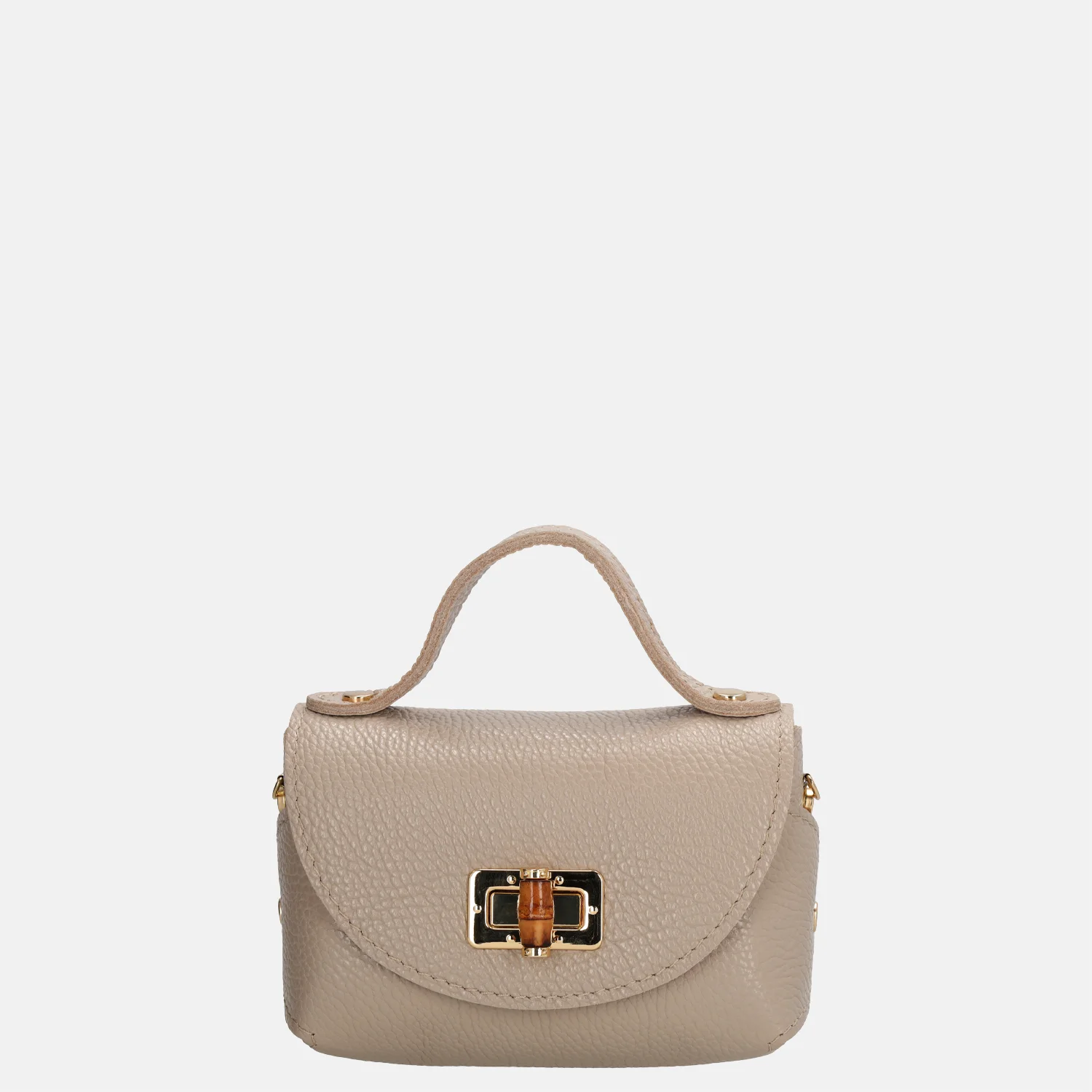 Charm London Bamboo handtas lichttaupe bij Duifhuizen
