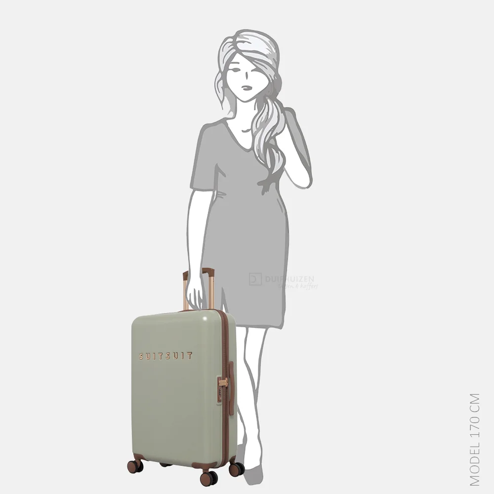 Suitsuit Fab Seventies reiskoffer 66 cm sustained grey bij Duifhuizen