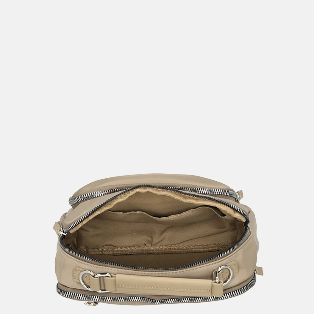 Enrico Benetti Caroline crossbody 3rits taupe bij Duifhuizen