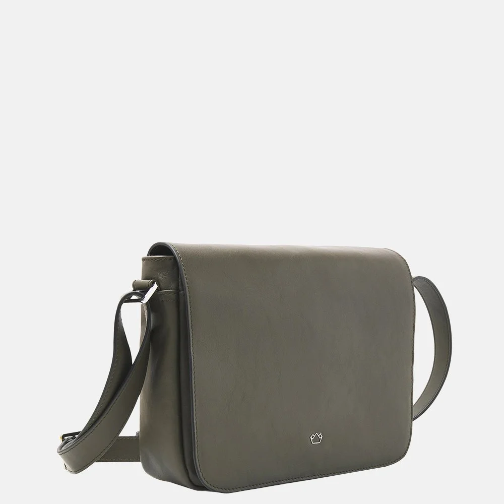 Castelijn en Beerens Verona Nappa crossbody tas dark military bij Duifhuizen