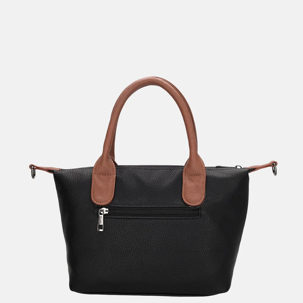 Charm London Buckingham Palace handtas M zwart/cognac bij Duifhuizen