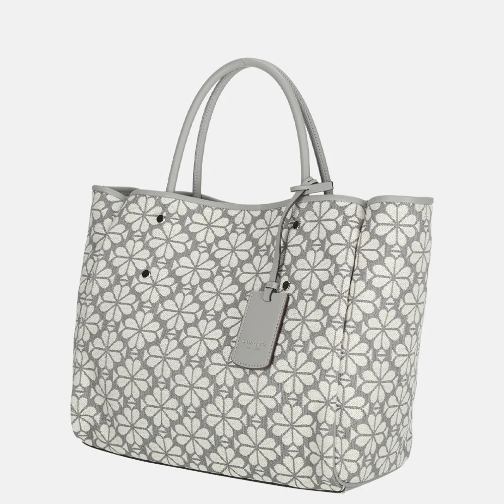 Kate Spade Flower Jacquard M handtas grey multi bij Duifhuizen