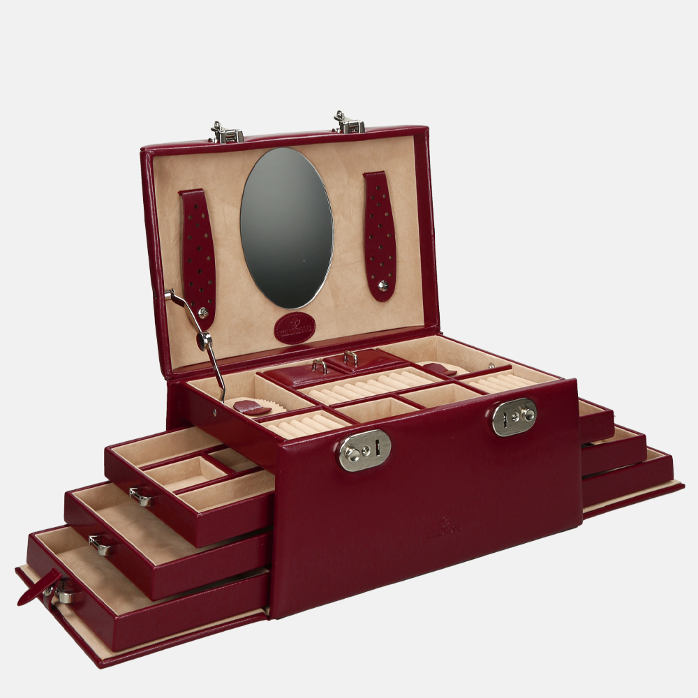 Windrose Merino sieradendoos rood bij Duifhuizen