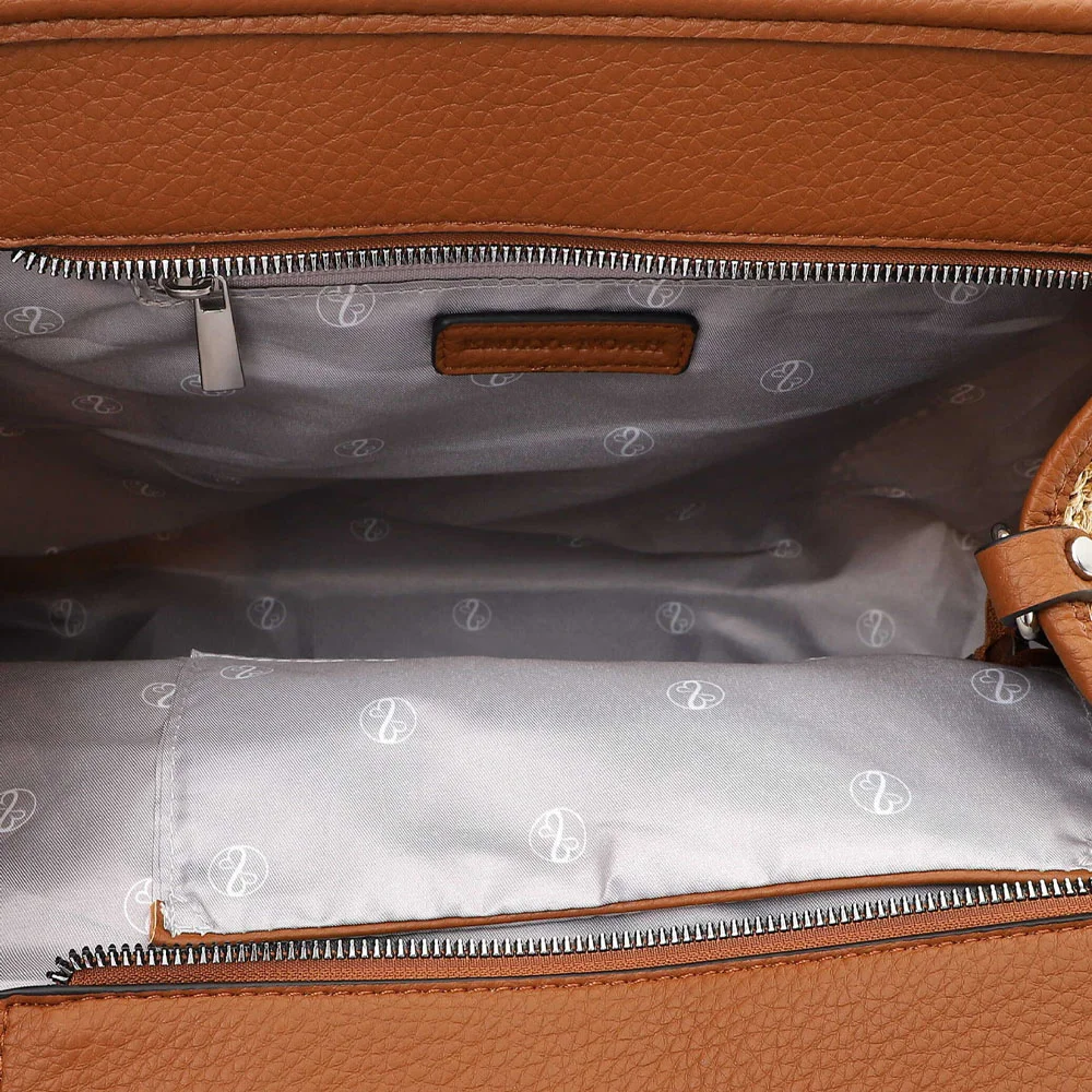 Emily & Noah Babette shopper riet cognac bij Duifhuizen