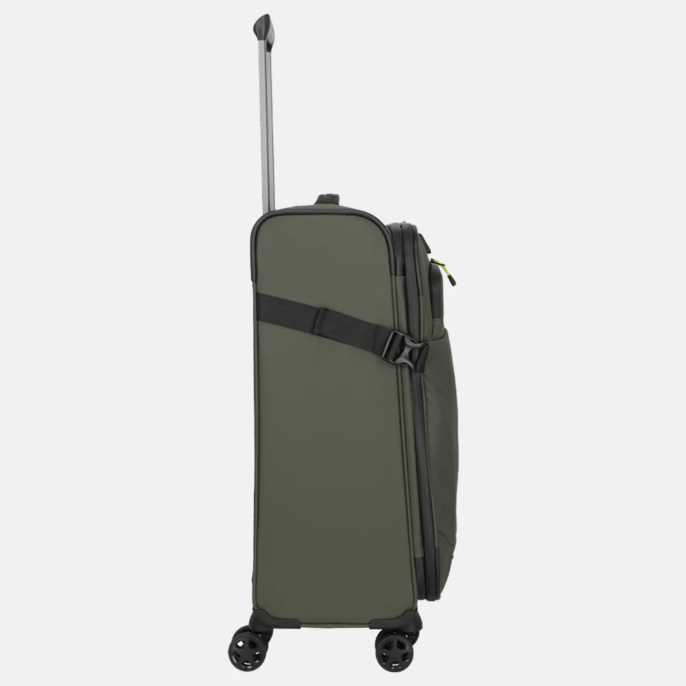 Travelite Briize koffer 67 cm M expandable khaki bij Duifhuizen