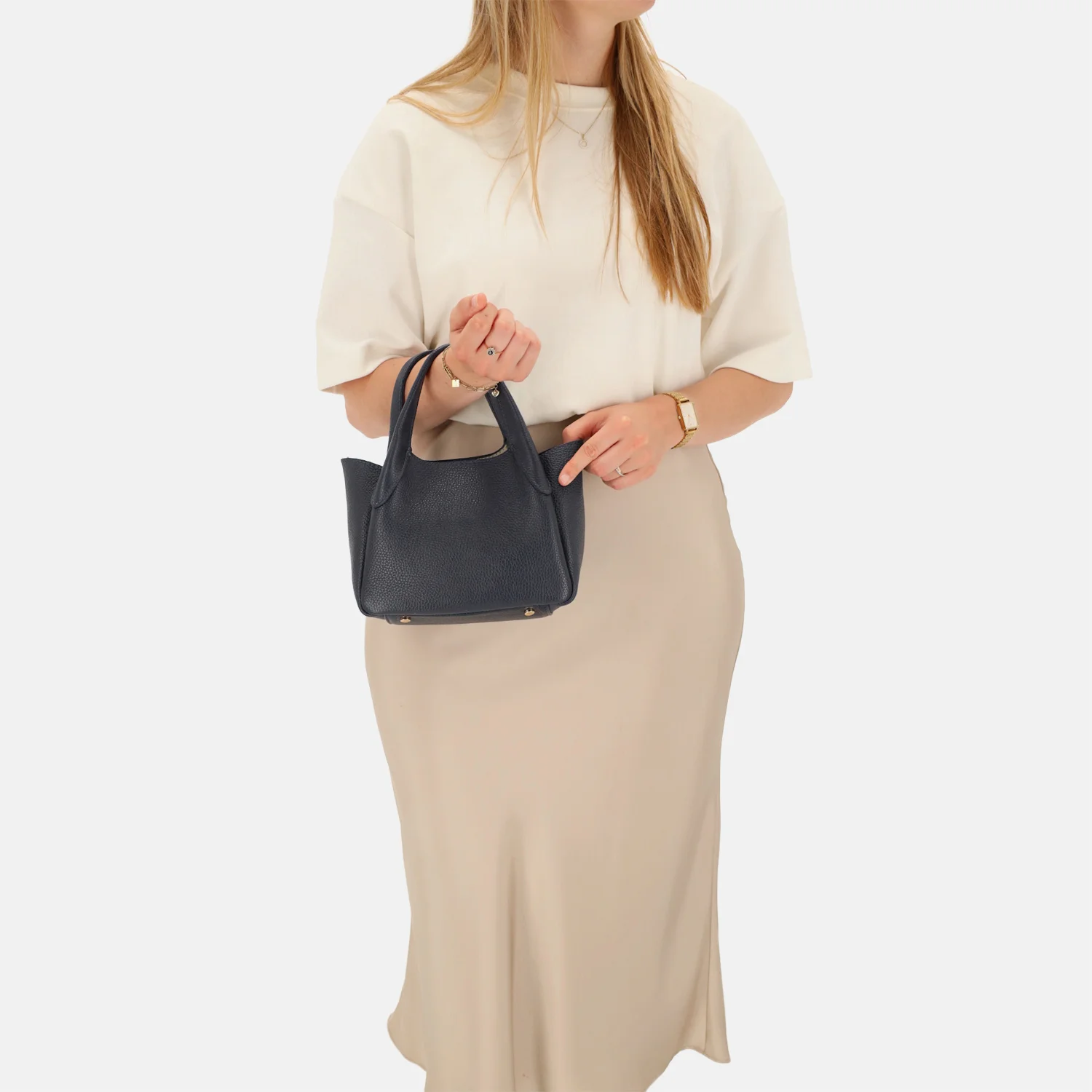 Charm London handtas donkerblauw bij Duifhuizen