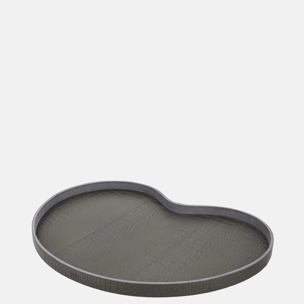 Chamada leren dienblad kidney croco Large antraciet bij Duifhuizen