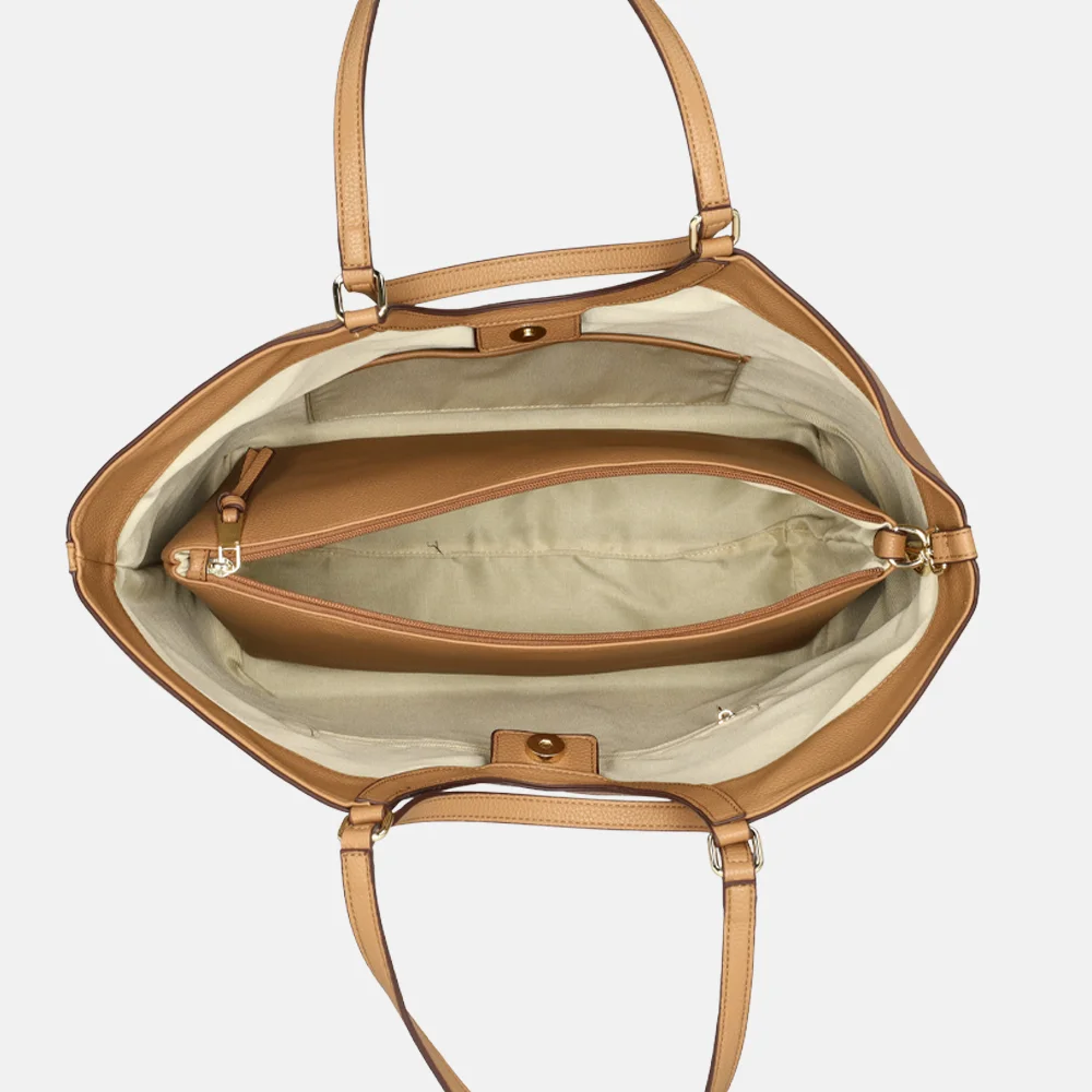 Laurent David Estee handtas/shopper camel bij Duifhuizen