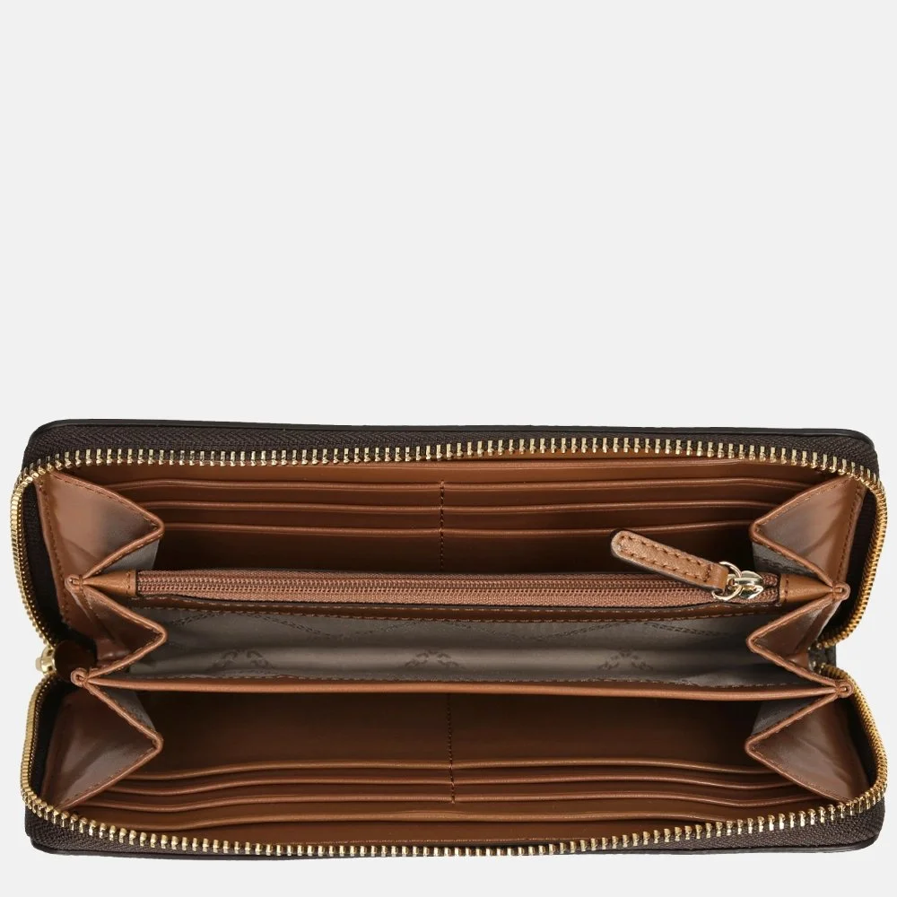 Michael Kors Jet Set Charm ritsportemonnee brown/acorn bij Duifhuizen