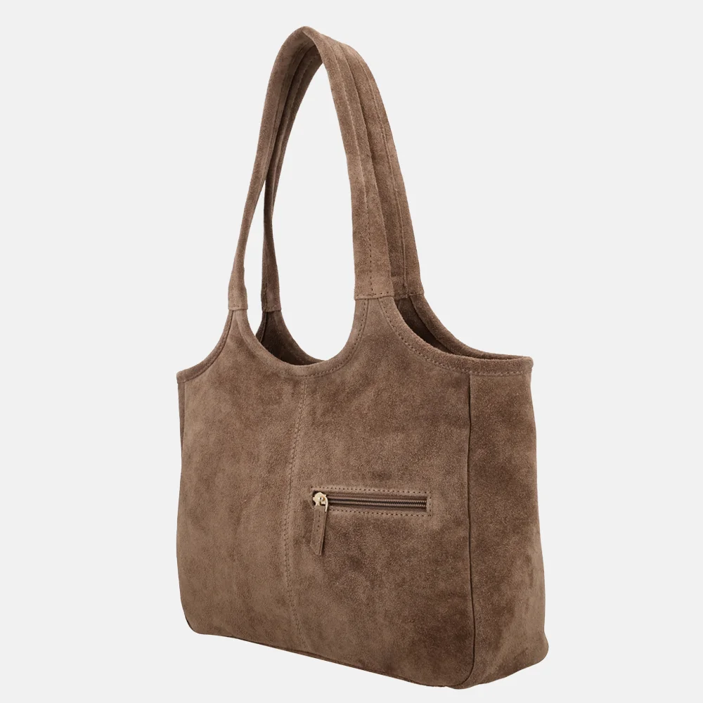 Charm London Sevilla shopper donkertaupe bij Duifhuizen