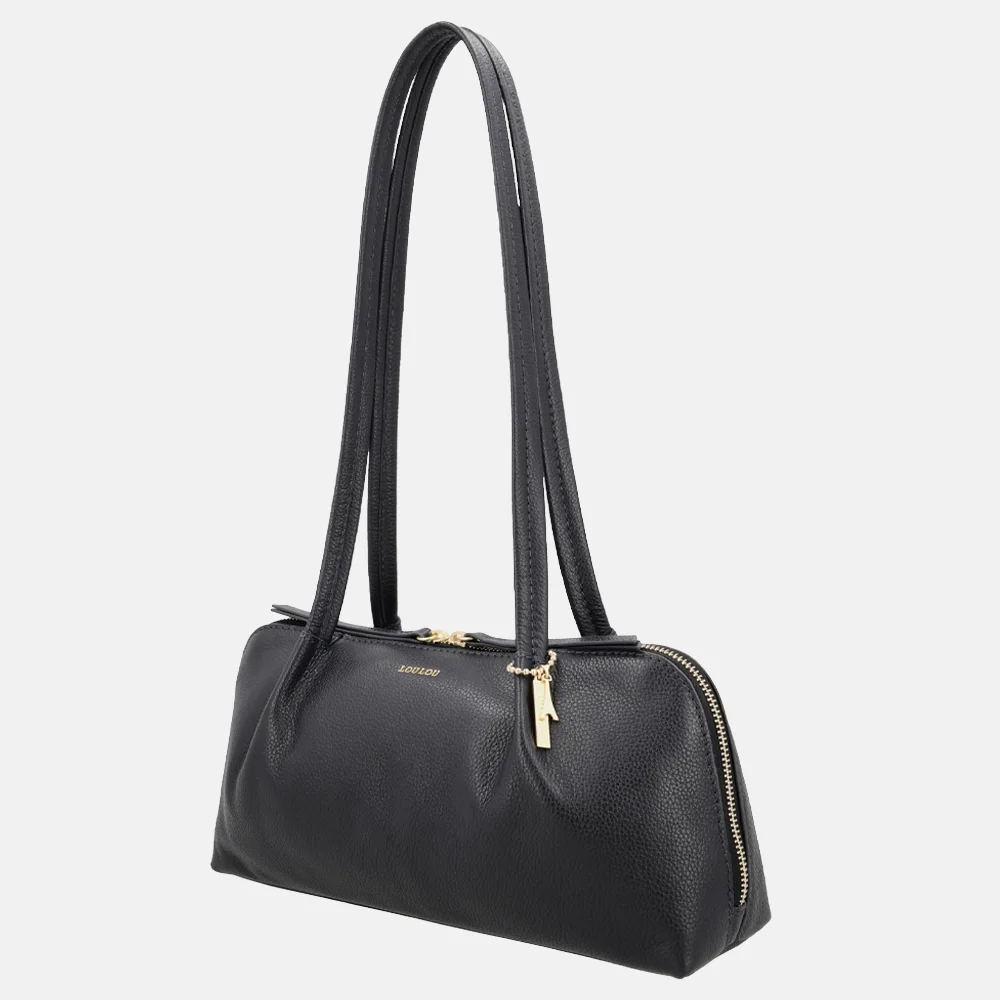 Loulou Essentiels Elodie schoudertas dark navy bij Duifhuizen