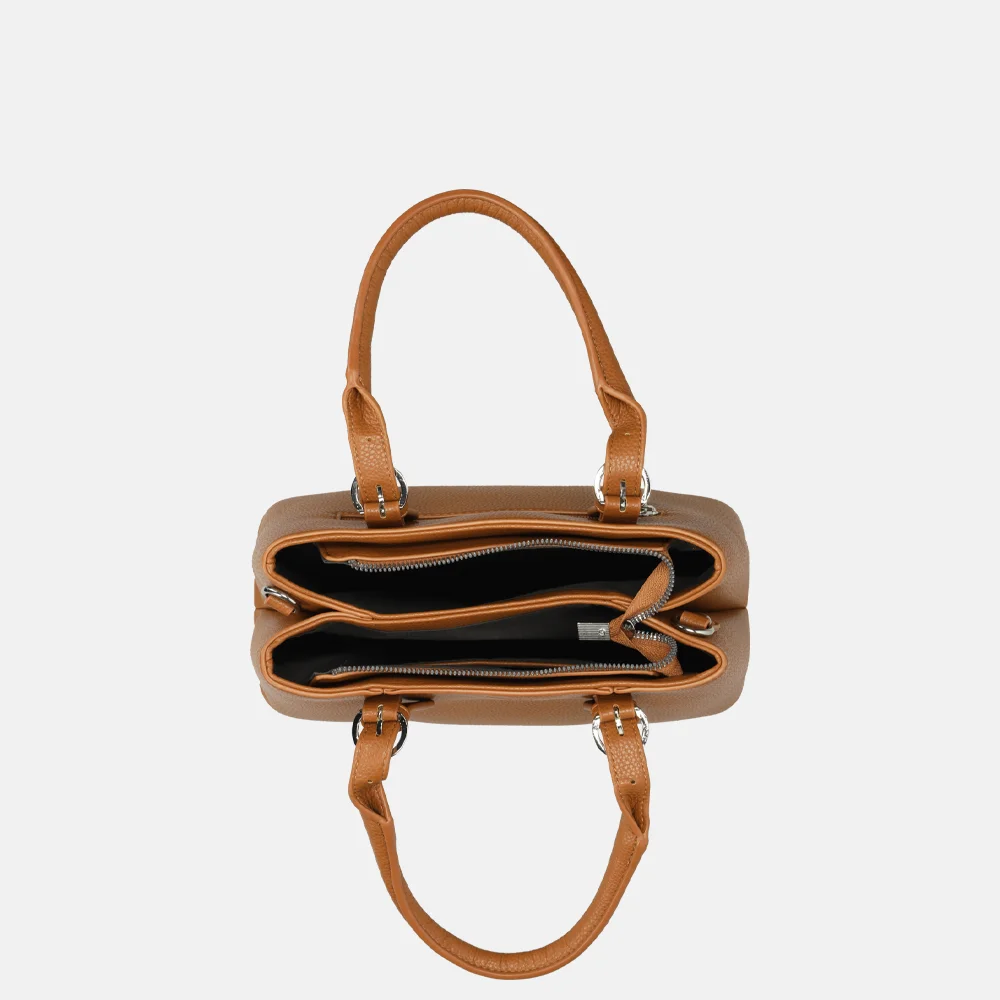 Flora & Co handtas camel bij Duifhuizen