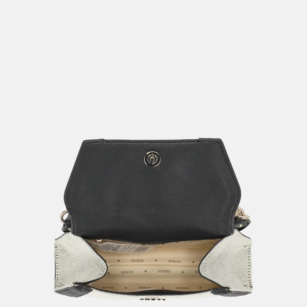 Guess Karnilla schoudertas naturel/black bij Duifhuizen