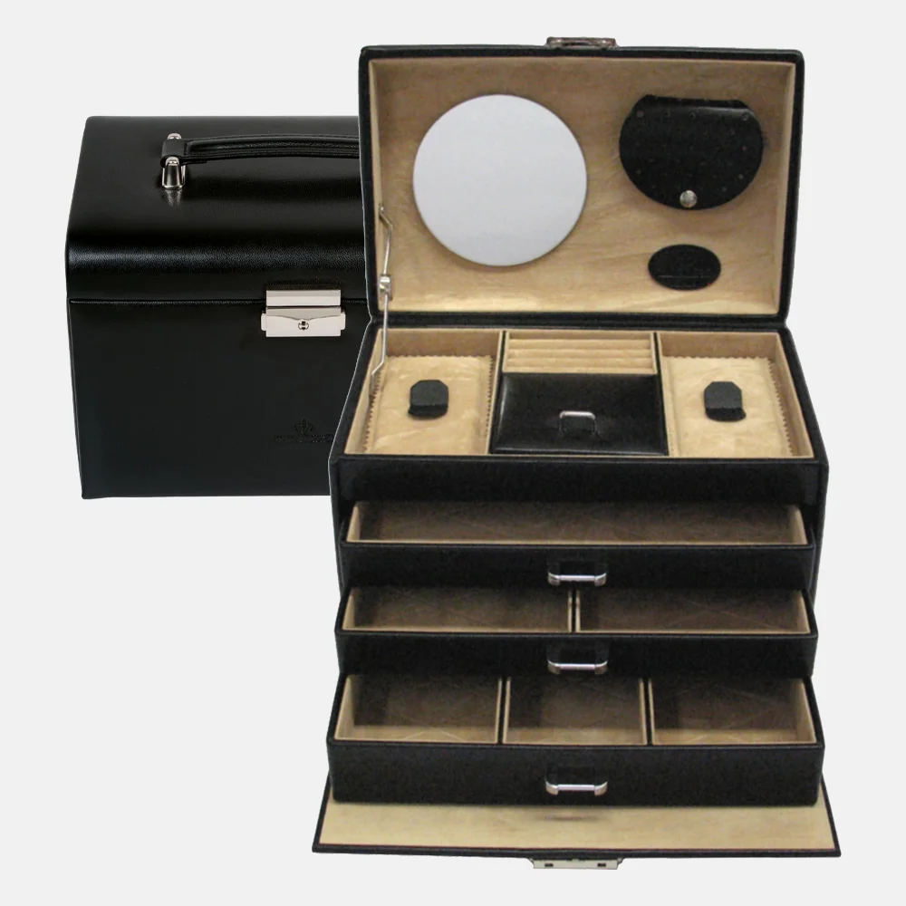 Windrose Merino sieradendoos M zwart bij Duifhuizen