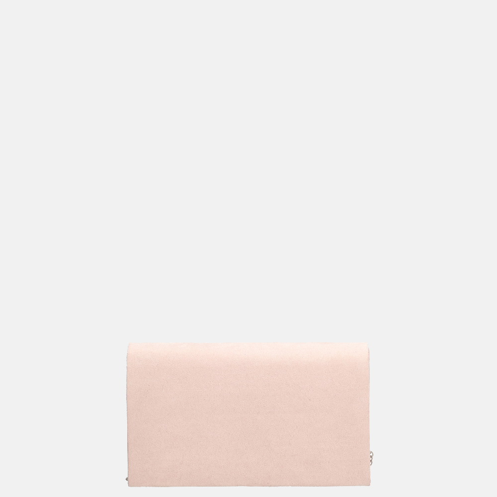 Firenze suède clutch roze bij Duifhuizen