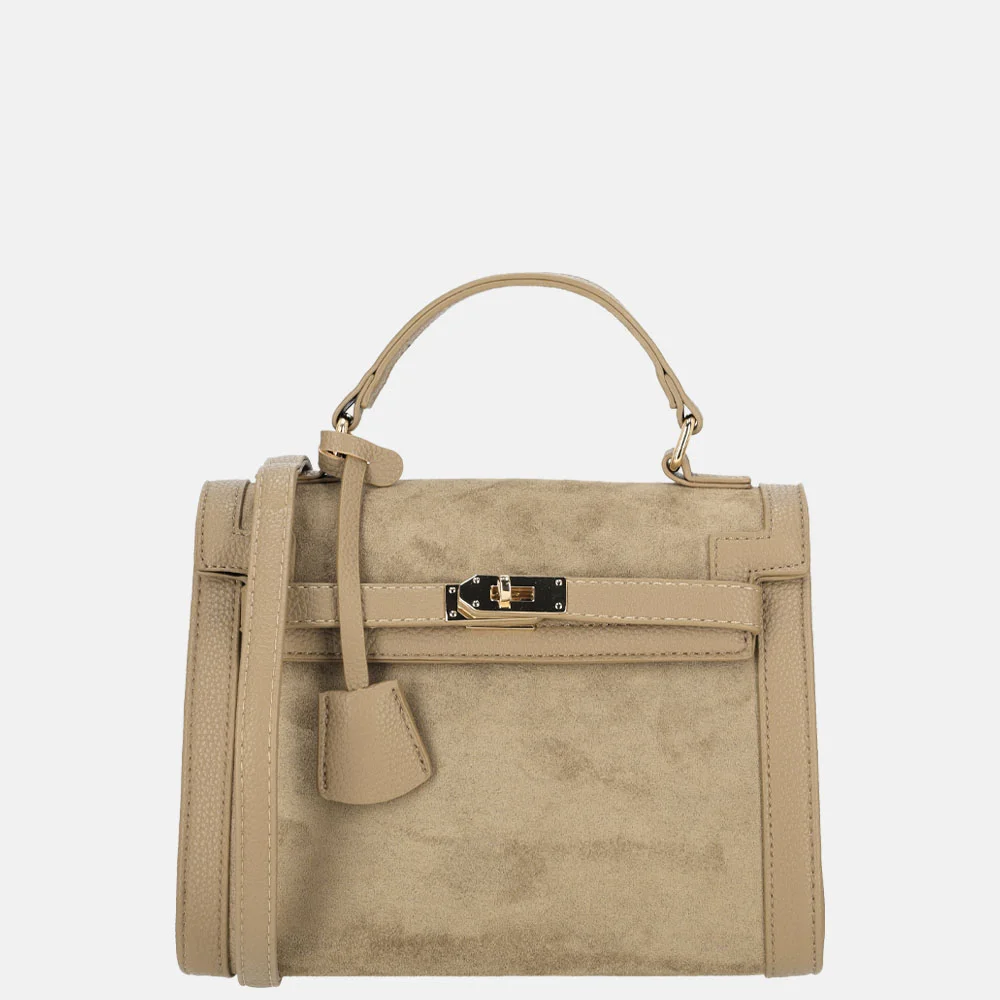 Firenze handtas suedine dark taupe