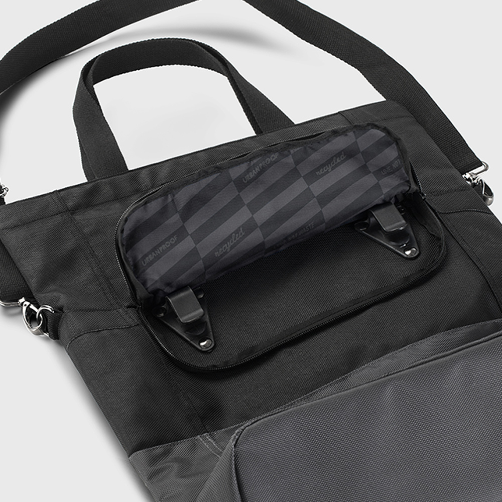 Urban Proof shopper/fietstas black grey bij Duifhuizen