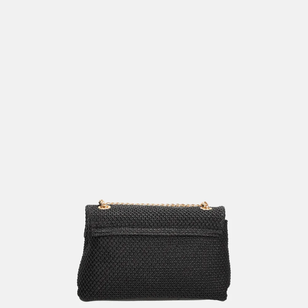 Charm London Raffia schoudertas zwart bij Duifhuizen