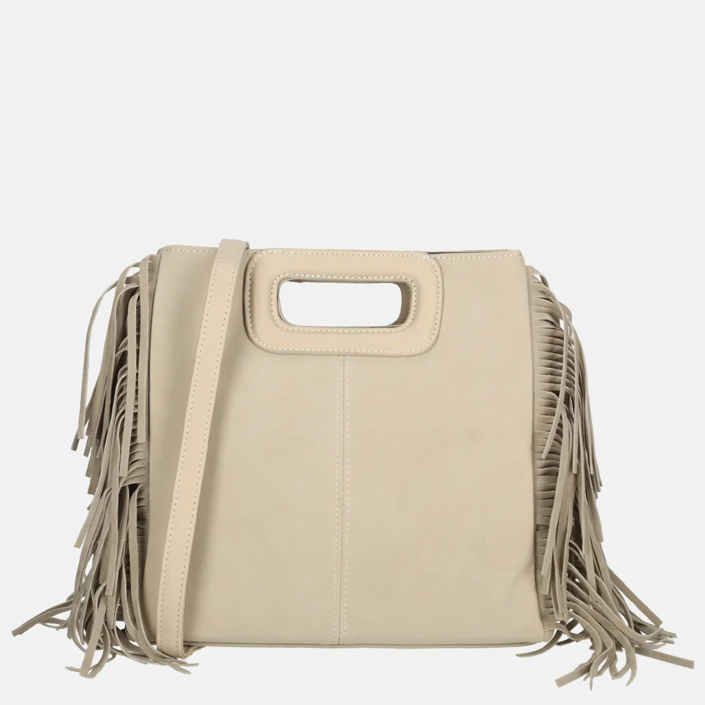 Firenze handtas franje beige bij Duifhuizen