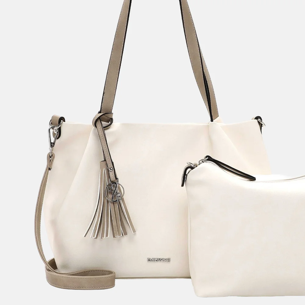 Emily & Noah Eva shopper beige bij Duifhuizen