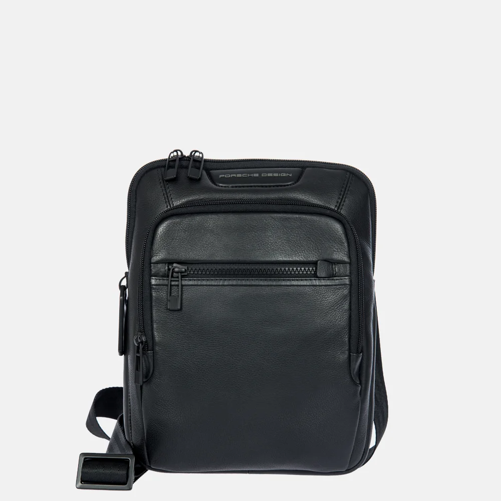 Porsche Design Leather Evo crossbody tas S black bij Duifhuizen