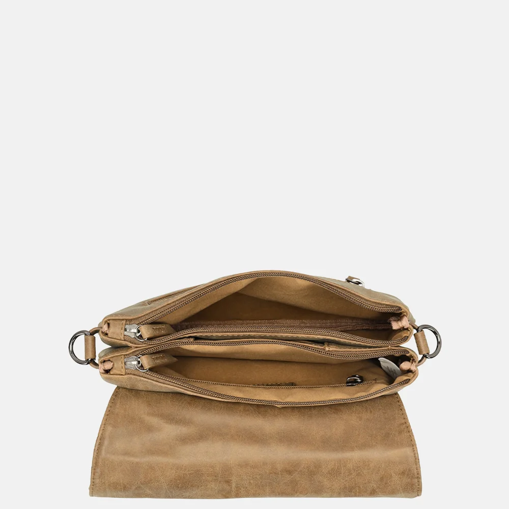 Enrico Benetti Stacey crossbody tas camel bij Duifhuizen