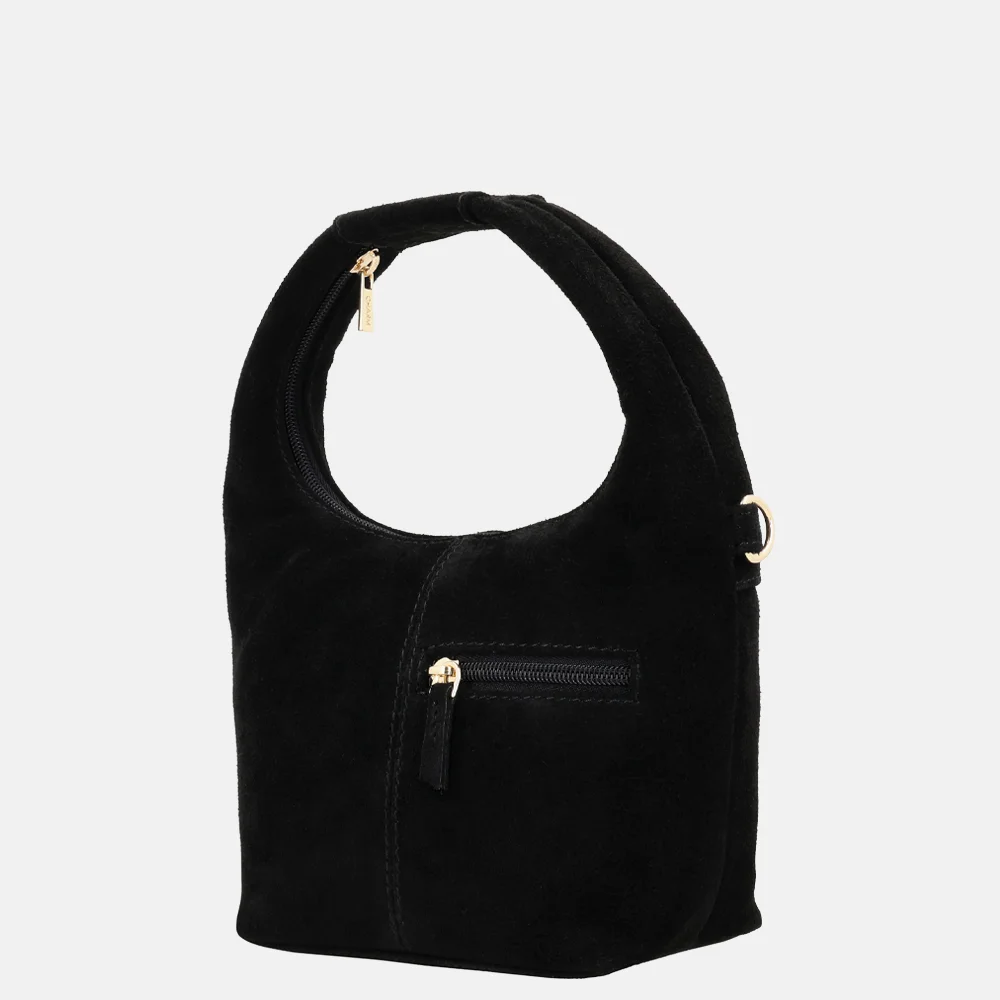 Charm London  Sevilla buideltas S suede zwart bij Duifhuizen