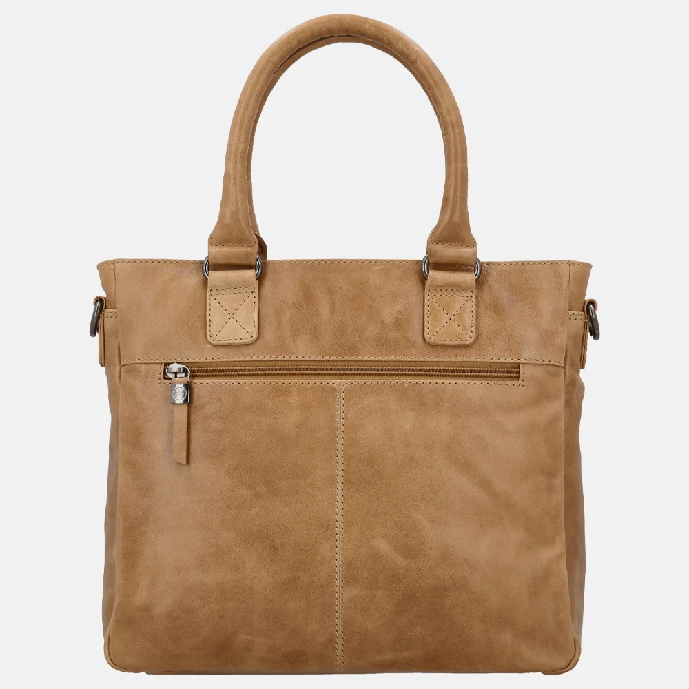 Hide & Stitches Porto handtas taupe bij Duifhuizen