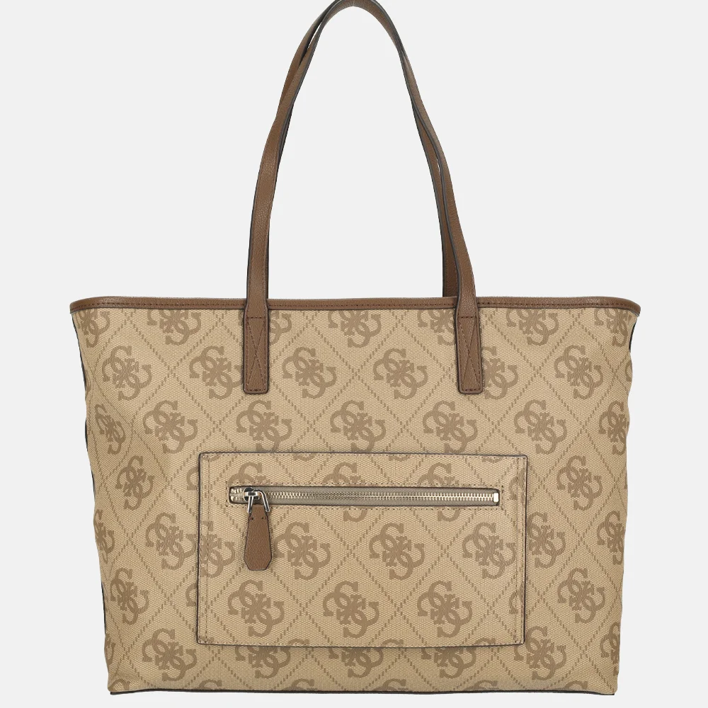 Guess Power play shopper L latte logo/brown bij Duifhuizen
