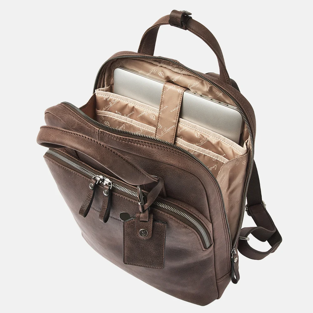 Castelijn en Beerens laptoprugzak 15 inch mocca bij Duifhuizen