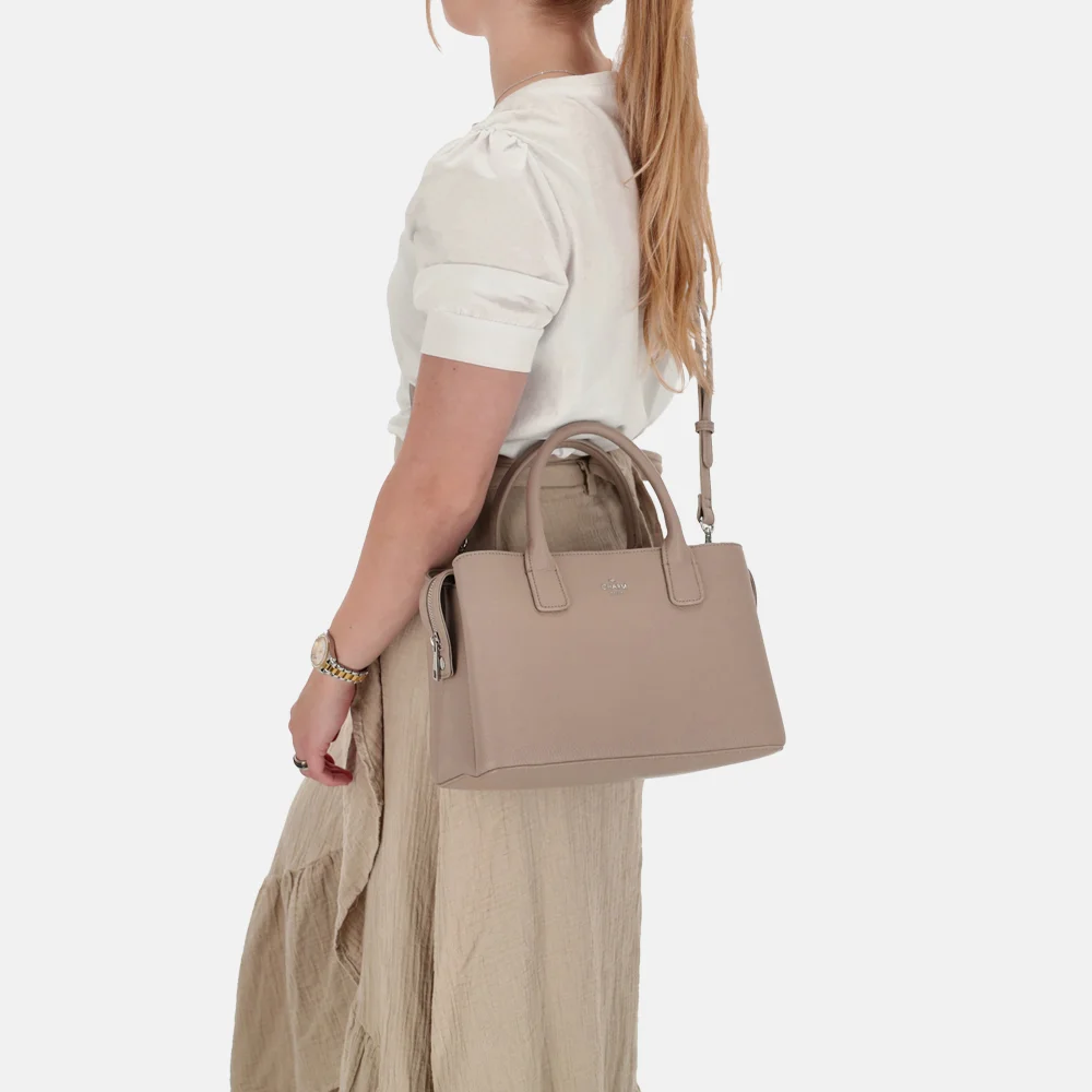 Charm London Muggiano handtas M lichttaupe bij Duifhuizen