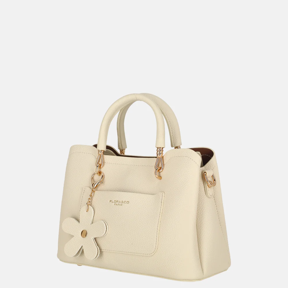 Flora & Co handtas M ecru bij Duifhuizen