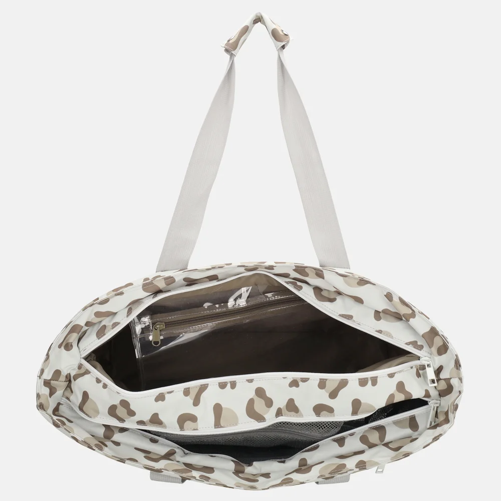Zebra Trends strandtas met koelvak leopard beige bij Duifhuizen