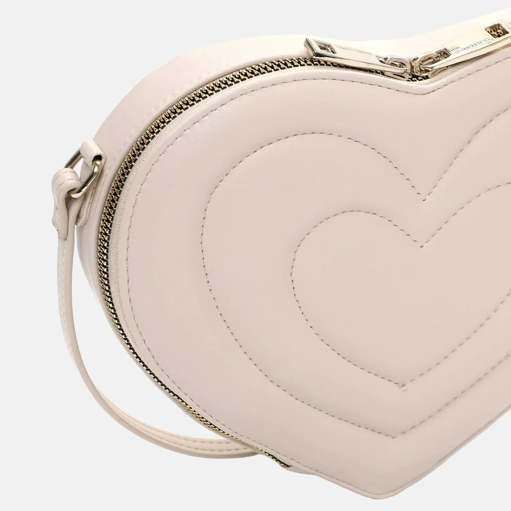 Emily & Noah Julia crossbody tas hart beige bij Duifhuizen