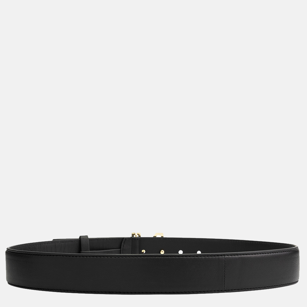 ondersteuning Slecht moord NIKKIE riem logo black/gold | Duifhuizen