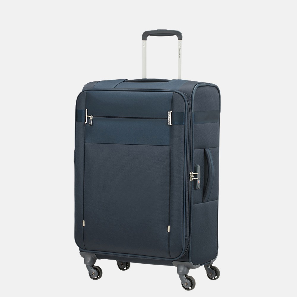 Samsonite Citybeat Spinner koffer 66 cm navy blue bij Duifhuizen